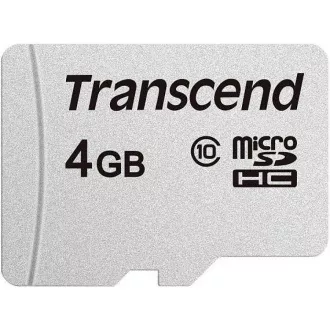 Card MicroSDHC TRANSCEND 4GB 300S, Clasa 10, fără adaptor