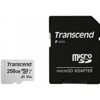 Card MicroSDXC TRANSCEND 256GB 300S, UHS-I U3 V30 + adaptor