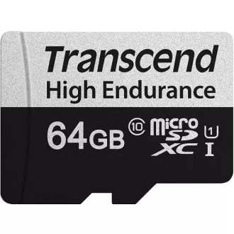 Card MicroSDXC TRANSCEND 64GB 350V, rezistență ridicată