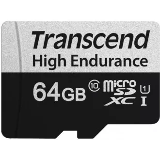 Card MicroSDXC TRANSCEND 64GB 350V, rezistență ridicată