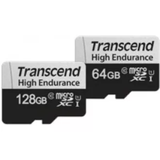 Card MicroSDXC TRANSCEND 64GB 350V, rezistență ridicată