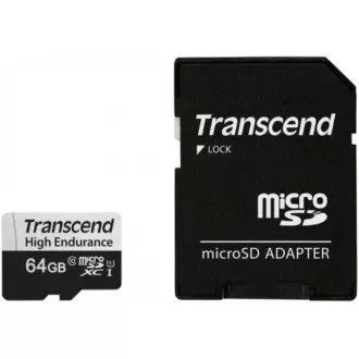 Card MicroSDXC TRANSCEND 64GB 350V, rezistență ridicată