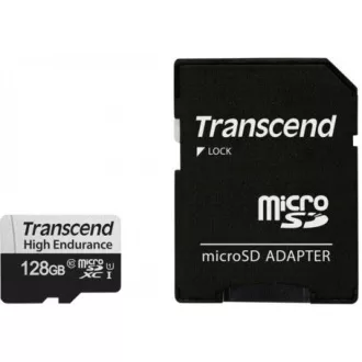 Card MicroSDXC TRANSCEND 128GB 350V, rezistență ridicată