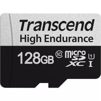 Card MicroSDXC TRANSCEND 128GB 350V, rezistență ridicată