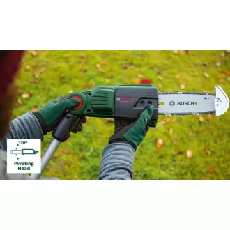 Tăcător telescopic fără fir Bosch UniversalChainPole 18, lanț Oregon, lubrifiere automată, protecție bară