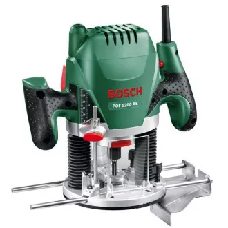 Router Bosch POF 1200 AE, 1200 W, Softgrip, preselectare viteză, blocare ax