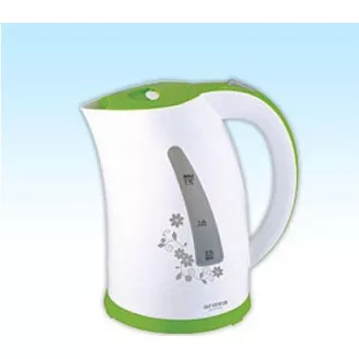 Fierbător electric Orava VK-3417 G, 2000 W, 1,7 l, oprire automată, alb / verde