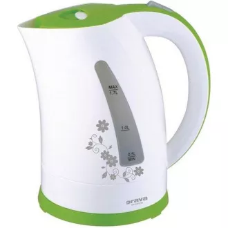 Fierbător electric Orava VK-3417 G, 2000 W, 1,7 l, oprire automată, alb / verde
