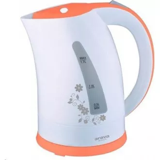 Fierbător electric Orava VK-3417 P, 2000 W, 1,7 l, oprire automată, alb / portocaliu