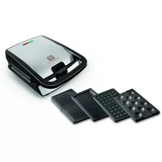 TEFAL SW854D16 Prăjitor de pâine 4 în 1 Snack Collection, 700 W, plăci detașabile, indicator de disponibilitate TEFAL SW854D16 Prăjitor de pâine 4 în 1 Snack Collection, 700 W, plăci detașabile, indicator de disponibilitate