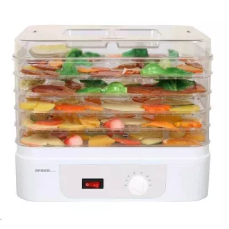 Uscător de fructe și legume Orava SU-102, 230 W, 5 grile, 55 dB, control temperatură, alb