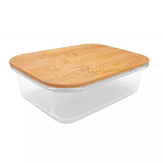 Steuber Borcan de sticlă cu capac din bambus 620 ml