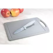 Steuber Scândură de tăiat 29 x 20 cm cu cuțit pentru legume, gri