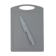 Steuber Scândură de tăiat 29 x 20 cm cu cuțit de decojit, gri