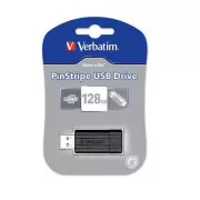 VERBATIM USB Flash Drive Store 'n' Go PinStripe 128GB - Negru