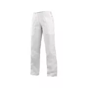 Pantaloni de dama DARJA cu talie de cauciuc, alb, marimea 50