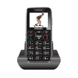 EVOLVEO EasyPhone, telefon mobil pentru seniori cu suport de încărcare (negru) EVOLVEO EasyPhone, telefon mobil pentru seniori cu suport de încărcare (negru)
