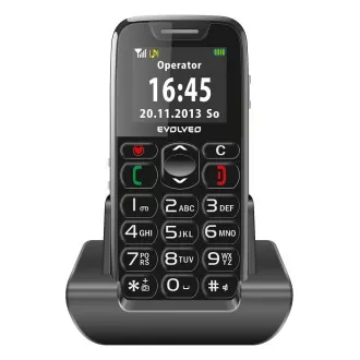 EVOLVEO EasyPhone, telefon mobil pentru seniori cu suport de încărcare (negru) EVOLVEO EasyPhone, telefon mobil pentru seniori cu suport de încărcare (negru)