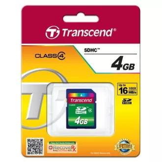 Card SDHC TRANSCEND 4GB clasa 4