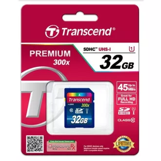 Card SDHC TRANSCEND 32GB Premium, Clasa 10 UHS-I, 300X Card SDHC TRANSCEND 32GB Premium, Clasa 10 UHS-I, 300X