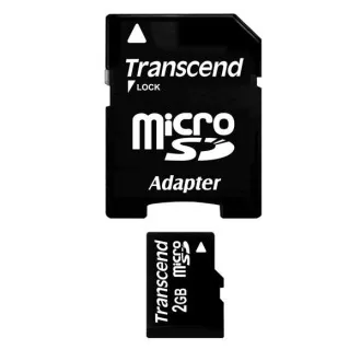 Card MicroSD TRANSCEND 2GB + adaptor