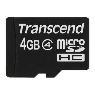 Card MicroSDHC TRANSCEND 4GB Clasa 4, fără adaptor