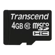 Card MicroSDHC TRANSCEND 4GB Clasa 10, fără adaptor