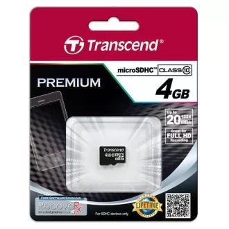 Card MicroSDHC TRANSCEND 4GB Clasa 10, fără adaptor Card MicroSDHC TRANSCEND 4GB Clasa 10, fără adaptor