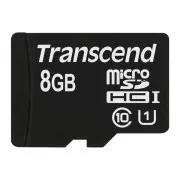 Card MicroSDHC TRANSCEND 8GB Premium, Clasa 10 UHS-I 300x, fără adaptor