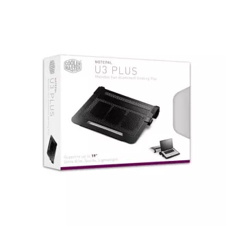 Suport de răcire Cooler Master NotePal U3 PLUS ALU pentru NTB 15-19 "negru, ventilator 3x8cm