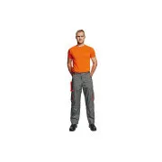 Pantaloni talie DESMAN gri / portocaliu 52