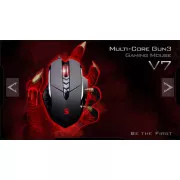 Mouse de gaming A4tech BLOODY V7, până la 3200 DPI, tehnologie V-Track, memorie de 160 KB, USB, CORE 2, plăcuțe metalice