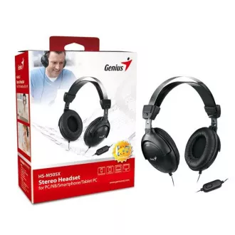 Căști GENIUS cu microfon HS-M505X, mufă simplă Căști GENIUS cu microfon HS-M505X, mufă simplă