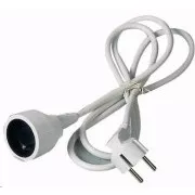 PREMIUMCORD Cablu prelungitor 230V 10m, 1 priză (M/F) alb