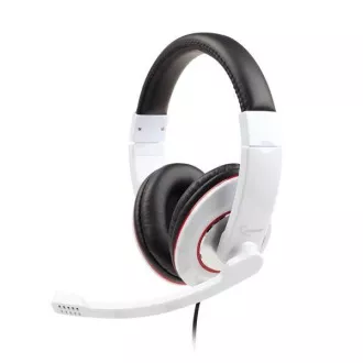 Căști GEMBIRD cu microfon MHS-001GW, alb lucios