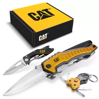 Set cadou multifuncțional Caterpillar, 2 cuțite și breloc CT240125