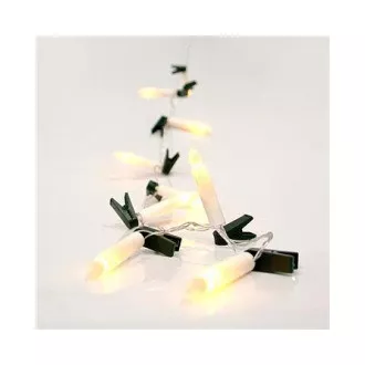 Eurolamp Set de 10 lumânări cu baterii LED, alb cald, 1 buc.