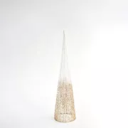 Eurolamp Ornament conic pentru copac, alb strălucitor, 20 x 80 cm, 1 buc.