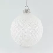 Eurolamp Decorațiuni de Crăciun bilă de sticlă transparentă, 8 cm, set de 4