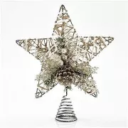 Eurolamp Stea pentru vârful pomului de Crăciun, auriu, 30,5 cm