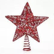 Eurolamp Stea pentru vârful pomului de Crăciun, roșu 30 cm