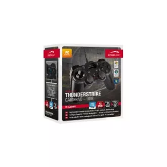 Controler de joc SPEED LINK SL-6515-BK THUNDERSTRIKE Gamepad - USB, negru Controler de joc SPEED LINK SL-6515-BK THUNDERSTRIKE Gamepad - USB, negru