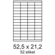 Etichete 52,5x21,2 mm 52 etichete pe coală 100 coli Smartline