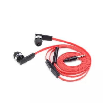 Căști GEMBIRD cu microfon MHS-EP-OPO pentru MP3, cablu plat, negru