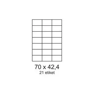 Etichete 70x42.3mm 21 etichete pe coală 100 coli Smartline