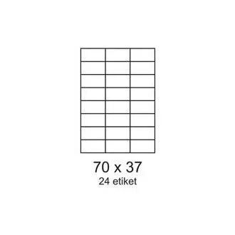 Etichete 70x37mm 24 etichete pe coală 100 coli Smartline