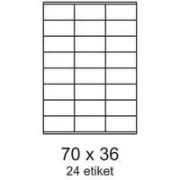 Etichete 70x36mm 3 rânduri 24 etichete pe coală 100 coli Smartline
