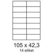 Etichete 105x42.3mm 2 rânduri 14 etichete pe coală 100 coli Smartline