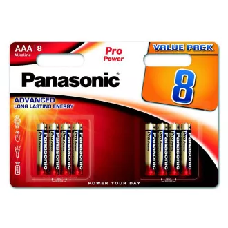 Baterii alcaline PANASONIC - Pro Power AAA 4 4F 1, 5V pachet de 8 buc.