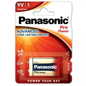 Baterii alcaline PANASONIC Pro Power 6LF22PPG / 1BP 9V (Blister 1buc)